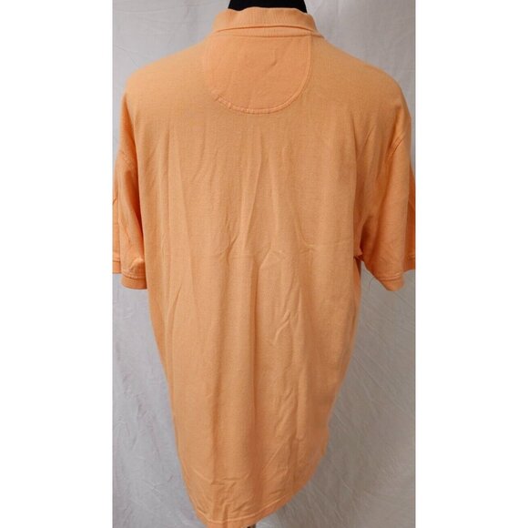 Izod Silk Wash Mens XL Orange Sherbet Short Sleeve Embroidered Logo Polo Shirt - Picture 8 of 11